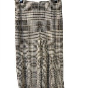 H&M Black and White Plaid Boot Cut Pants